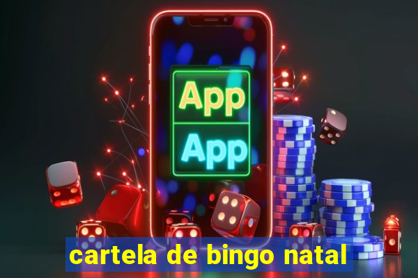 cartela de bingo natal